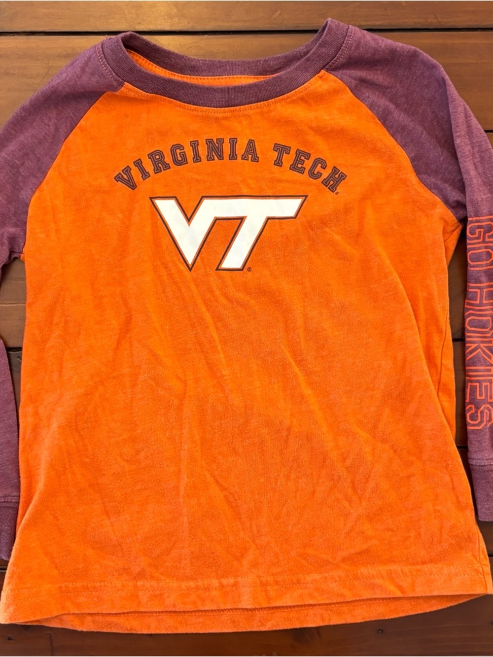 Virginia Tech Hokies Toddler Raglan Long Sleeved Shirt